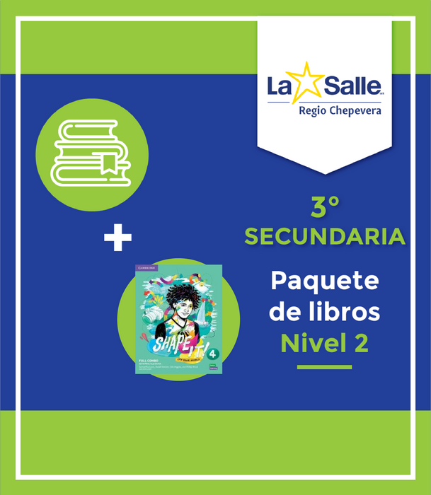 IR CHEPEVERA: Paquete de Libros 3ero Secundaria Nivel 2 (Shape It Full Combo 4)