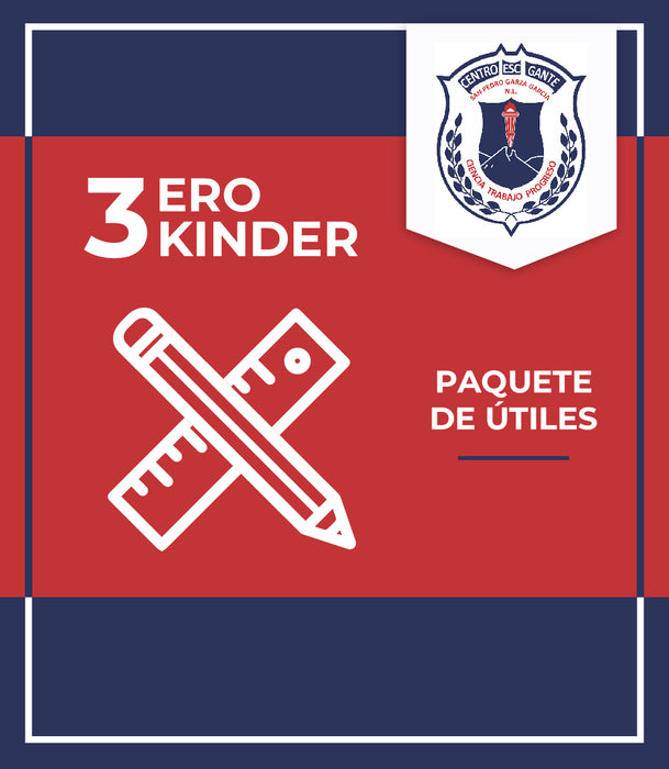 Centro Escolar Gante: Paquete de útiles 3ero de kinder