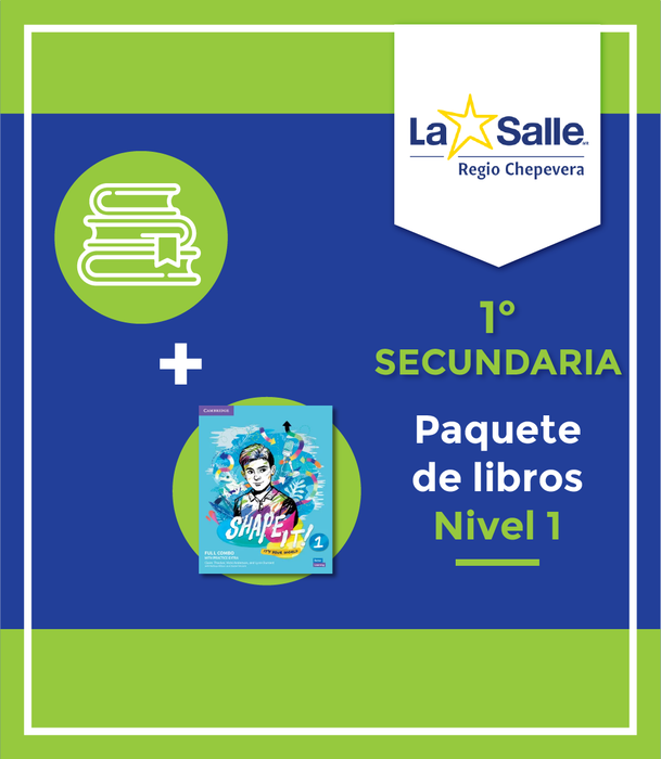IR CHEPEVERA: Paquete de Libros 1ero Secundaria Nivel 1 (Shape It Full Combo 1)