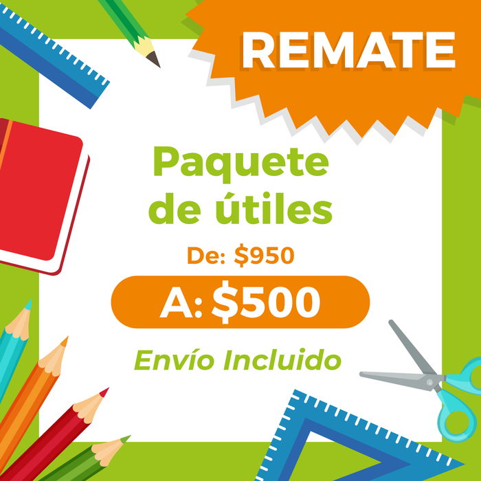 Paquete de útiles escolares pre escolar y primaria