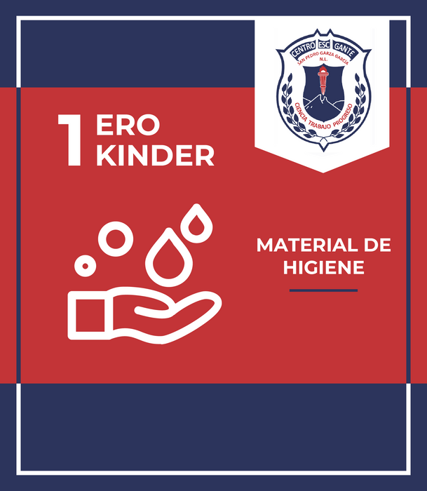 Centro Escolar Gante: Paquete de Material de Higiene 1ero de Kinder