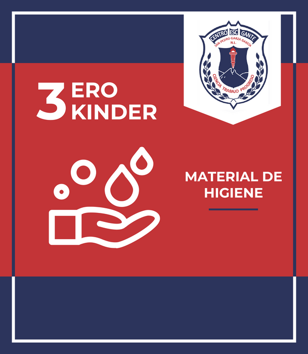 Centro Escolar Gante: Paquete de Material de Higiene 3ero de Kinder