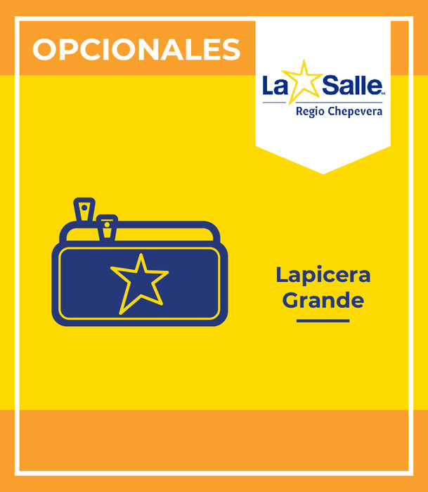 IR CHEPEVERA: Lápicera Grande Doble Cierre (Con Logo del Colegio)