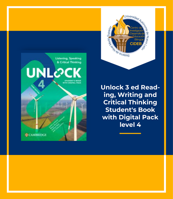 Prepa 9: Unlock 3ed Listening, Speaking and Critical Thinking Student's Book with Digital Pack Unlock Level 4