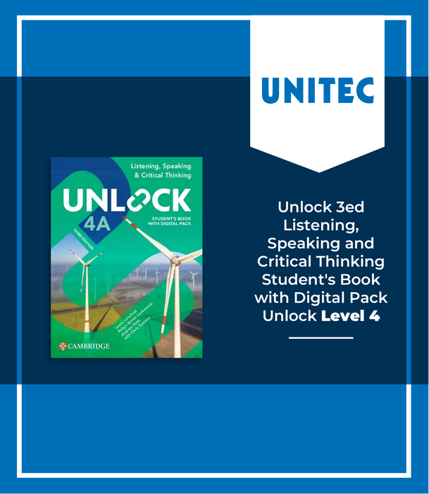 UNITEC: Unlock 3ed Listening, Speaking and Critical Thinking Student's Book with Digital Pack Unlock Level 4